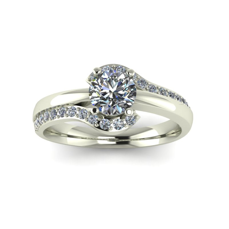 0.62ct Round Diamond Gold Engagement Ring - 03US62