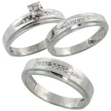 STERLING SILVER WEDDING SET