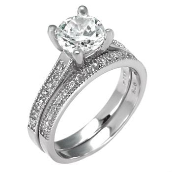 STERLING SILVER BRIDAL SET