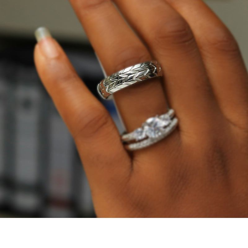 Stainless Steel Wedding Band - 04AS41