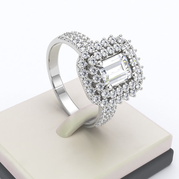 Cluster Diamond Engagement Ring - 04GG45