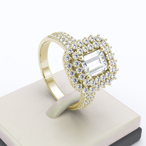 Cluster Diamond Engagement Ring - 04GG45
