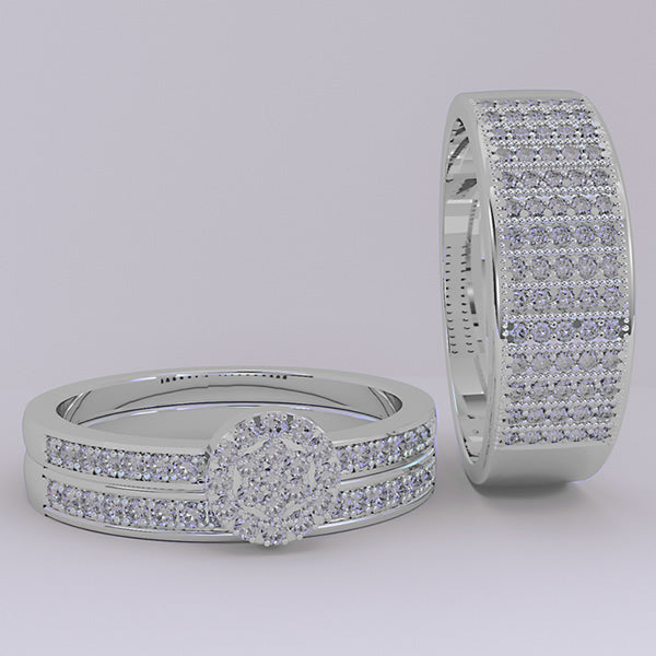 Gold Trio Wedding Set - 04GG66