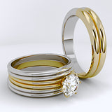 Two Tone Complete Gold Wedding Set - 04GG87