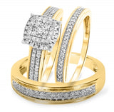 5/8 Carat T.W. Round Cut Diamond Wedding Set - 04RG04