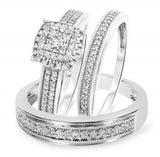 5/8 Carat T.W. Round Cut Diamond Wedding Set - 04RG04