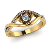 0.27ct Brilliant Diamond Infinity Gold Engagement Ring - 04US31