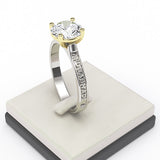Customized name Gold Engagement Ring - 05GG43
