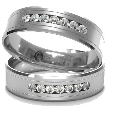 8MM Titanium Bold, Beautiful Wedding Band Ring - 05AB09