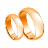 Men & Women's 8mm/6mm Tungsten Carbide Shiny Rose Gold Wedding Bands - 05AB16