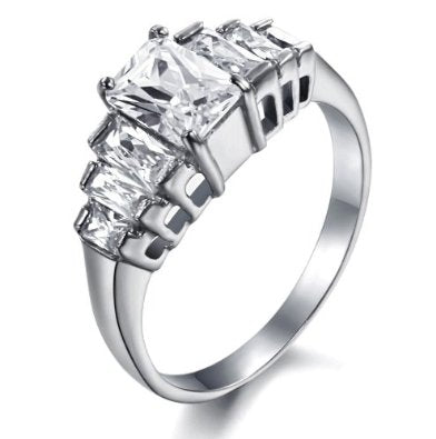 Titanium Engagement Ring (Tarnish Free) - 05AB34