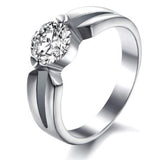 Titanium Engagement Ring (Tarnish Free and Life Warranty) - 05AB36