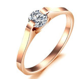 Titanium Engagement Ring (Tarnish Free and Life Warranty) - 05AB42