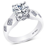 STERLING SILVER ENGAGEMENT RING - 05AB58