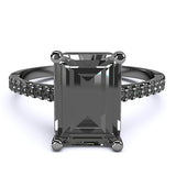 Black Rhodium Gold Engagement Ring - 05GG17