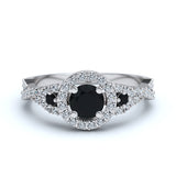 Gold with Black Onyx Engagement Ring - 05GG37