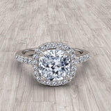 Cushion Cut Gold Engagement Ring - 05GG44