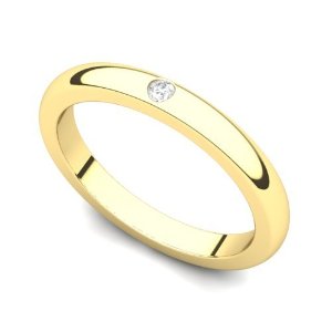 Yellow Gold set Diamond Wedding Band