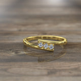 3 Stone Channel Set Round Diamond Engagement Ring - 05GG8