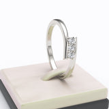 3 Stone Channel Set Round Diamond Engagement Ring - 05GG8