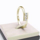 3 Stone Channel Set Round Diamond Engagement Ring - 05GG8