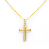 22" 14k Yellow Gold Cross Pendant and Necklace - 05NC02