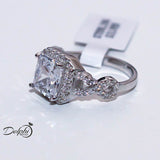 Princess Cut Sterling Silver Engagement Ring - 06AS39