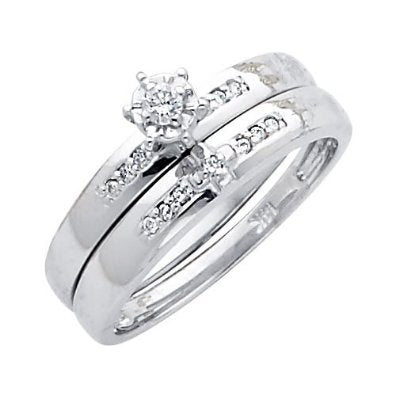 White Gold Women's Bridal Set