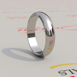 Dome Shape Gold Wedding Band - 06GG35