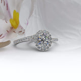 Oval Shape Single Halo Gold Bridal Set - 06GG40