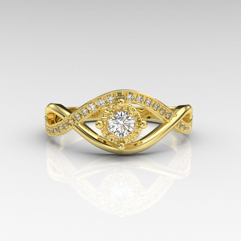 0.27ct Certified Diamond Infinity Gold Engagement Ring - 06GG52