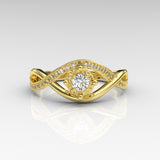 0.27ct Certified Diamond Infinity Gold Engagement Ring - 06GG52