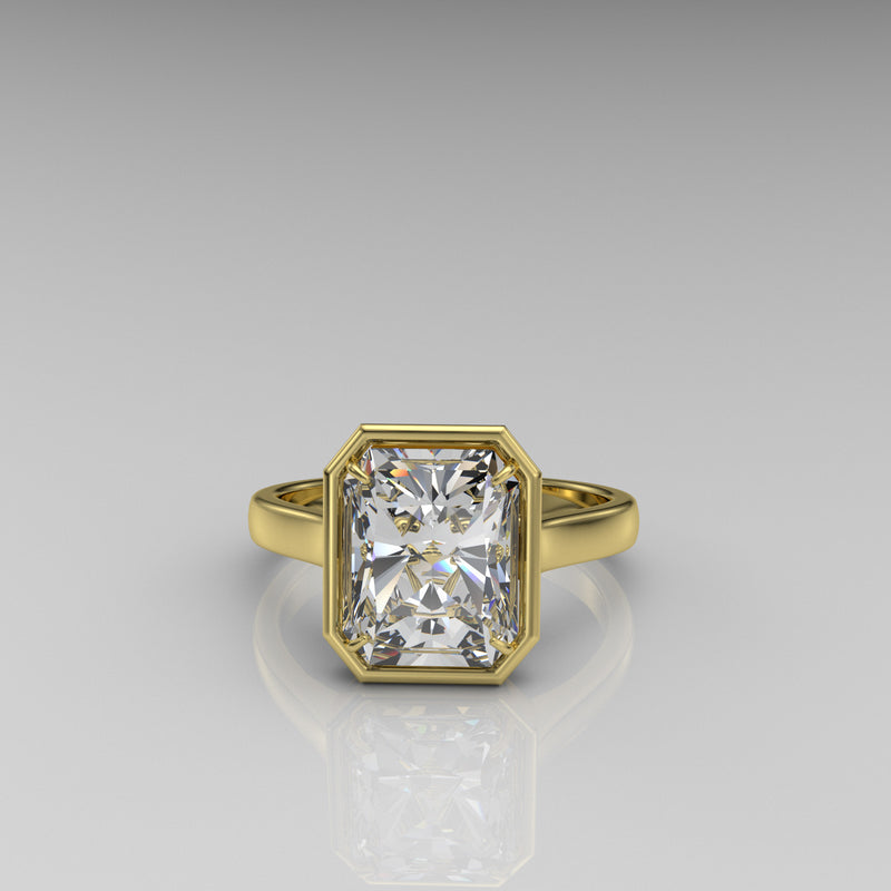 Radiant Cut Gold Engagement Ring - 06GG53