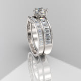 Baguette Cut Gold Bridal Set - 06GG56