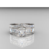 Baguette Cut Gold Bridal Set - 06GG56