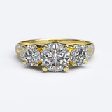 1.6ct Brilliant Diamond 3 stone Gold Engagement Ring  - 06GG57