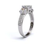 1.6ct Brilliant Diamond 3 stone Gold Engagement Ring  - 06GG57