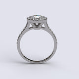 Single Halo 1.95ct Round Cut Diamond Engagement Ring - 06GG60