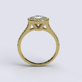 Single Halo 1.95ct Round Cut Diamond Engagement Ring - 06GG60