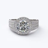 1.87ct Diamond Gold Halo Engagement Ring - 06GG61