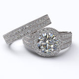 2.08ct  Diamond Gold Halo Bridal Set - 06GG62