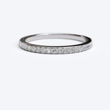 0.1ct Brilliant Cut Diamond Gold Half Eternity Stackable Wedding Anniversary Band Ring - 06GG65