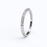 0.1ct Brilliant Cut Diamond Gold Half Eternity Stackable Wedding Anniversary Band Ring - 06GG65