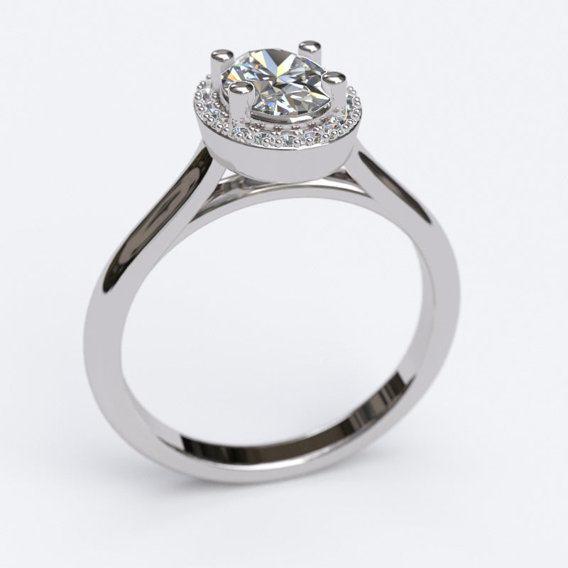 0.7ct Diamond Oval Cut Gold Halo Engagement Ring - 06GG67