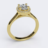 0.7ct Diamond Oval Cut Gold Halo Engagement Ring - 06GG67