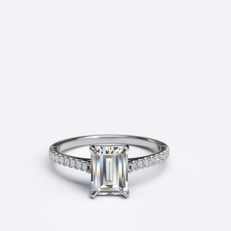 1.1ct Baguette Cut Diamond Gold Engagement Ring - 06GG72