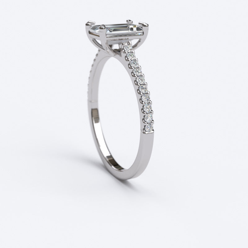 1.1ct Baguette Cut Diamond Gold Engagement Ring - 06GG72