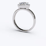 1.35ct Brilliant Cut Diamond Halo Gold Engagement Ring - 06GG73