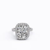 2.5ct Cushion Cut Diamond Halo Gold Engagement Ring - 06GG74