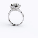 2.5ct Cushion Cut Diamond Halo Gold Engagement Ring - 06GG74